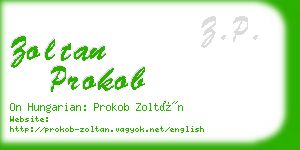 zoltan prokob business card